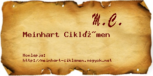 Meinhart Ciklámen névjegykártya